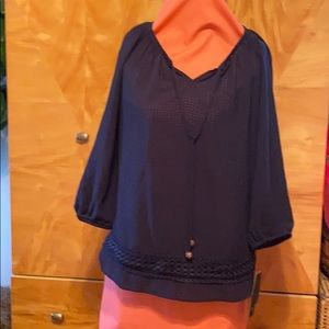 Shear 3/4 sleeve top NWT